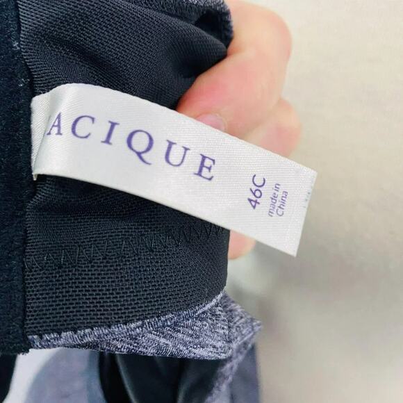 Lane Bryant Cacique True Embrace T-Shirt Bra Grey Lightly Lined 46C - Picture 5 of 9